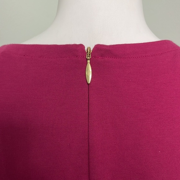Draper James Ponte A Line Cranberry Dress - Picture 6 of 8